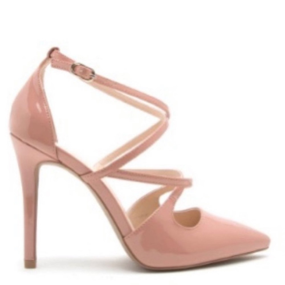 NEW- Last one!!Strapped pumps in dusty blush